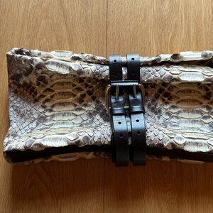 How gorgeous is this!!  Amanda Wakeley python clutch, worn twice.
